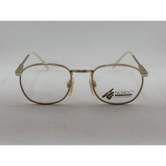 NORDIC INTERNATIONAL - 45-19-130 Monterey-Flex Pink/Gold Round Eyeglass Frames - Picture 2 of 9